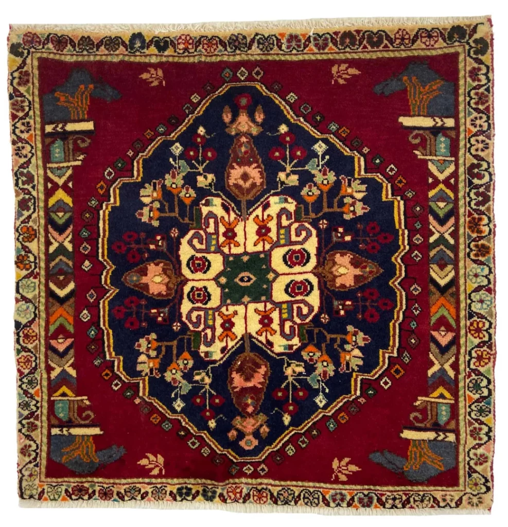Perserteppich Fars 70 x 70 cm Wolle handgeknüpft