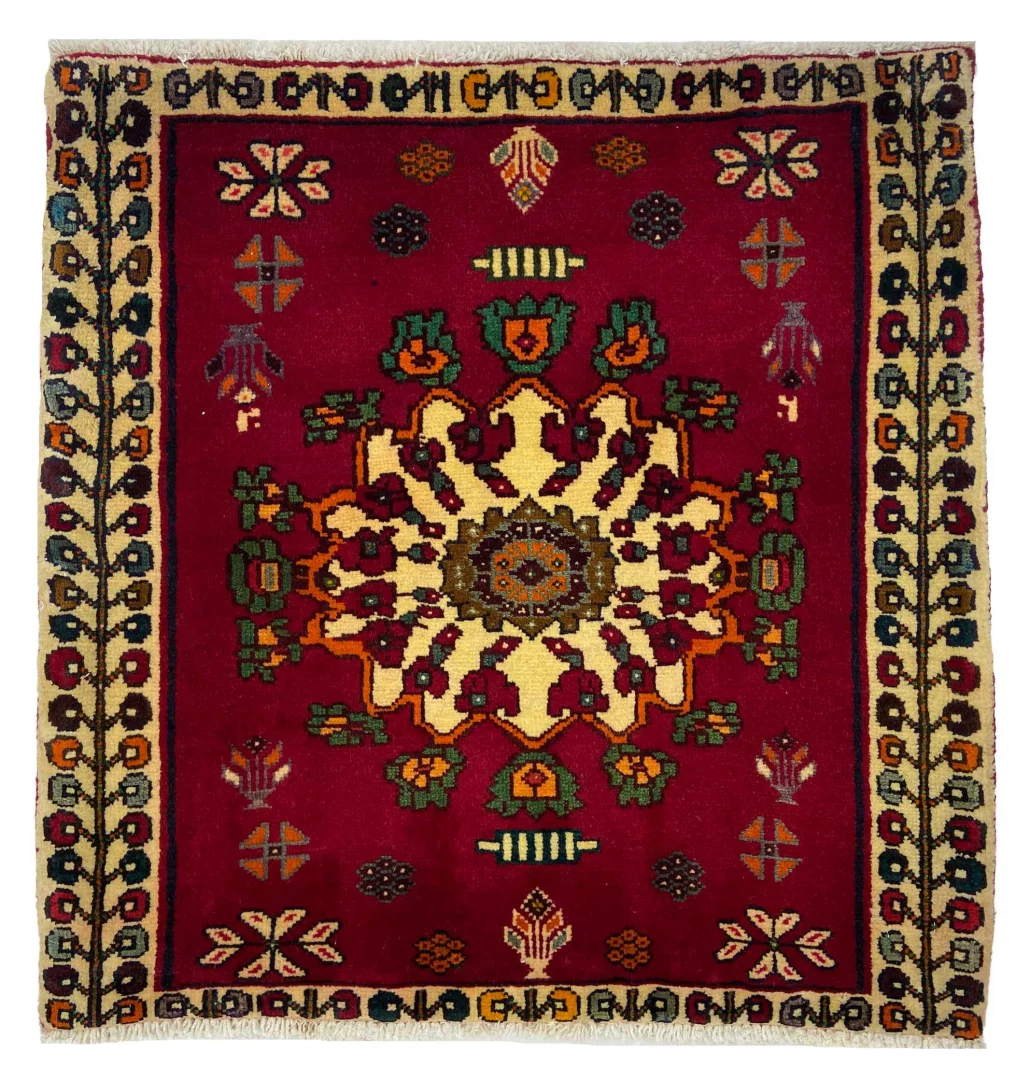 ghashghai-orientteppich-72x72-cm-250000-knoten-handgeknupft Perserteppich Fars 72 x 72 cm Wolle handgeknüpft