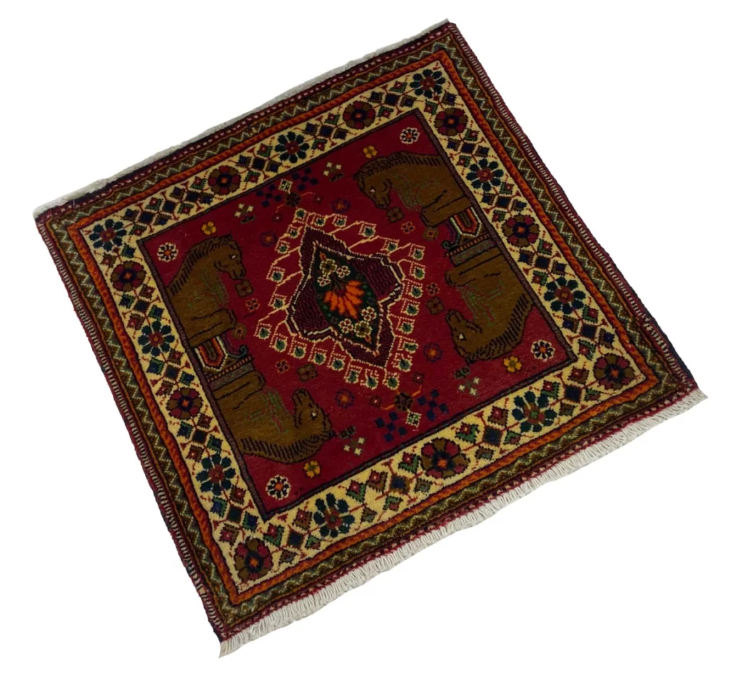 ghashghai-orientteppich-60x60-cm-180000-knoten-handgeknupft-fur-teppiche-5 Perserteppich Fars 60 x 60 cm Wolle handgeknüpft