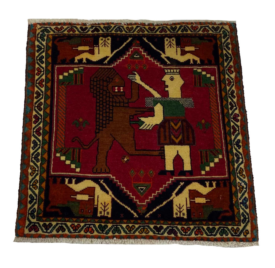 handgeknupfter-ghashghai-teppich-60x60-cm-180000-knoten-orientteppich-1 Perserteppich Fars 60x60 cm Wolle handgeknüpft