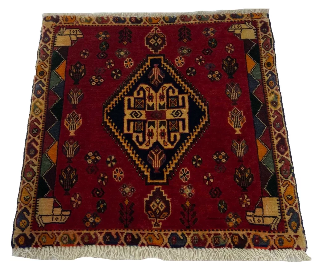 ghashghai-teppich-60x60-cm-180000-knoten-m-handgeknupft-orientteppich-1 Perserteppich Fars 60 x 60 cm Wolle handgeknüpft