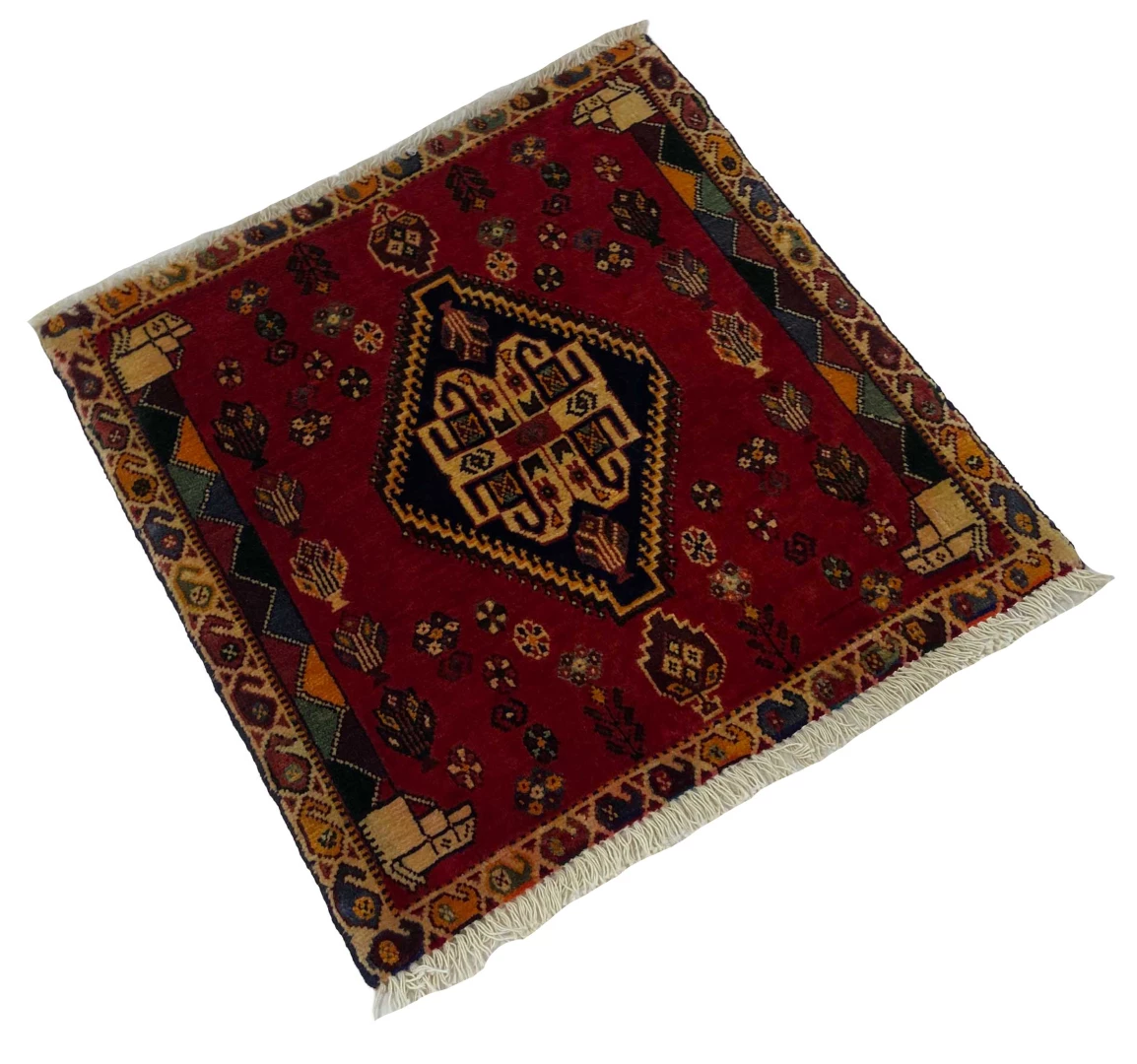 ghashghai-teppich-60x60-cm-180000-knoten-m-handgeknupft-orientteppich-2 Perserteppich Fars 60 x 60 cm Wolle handgeknüpft