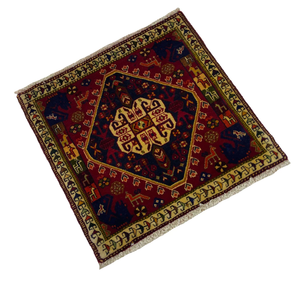 ghashghai-orientteppich-60-x-61-cm-180000-knoten-handgeknupft-3 Perserteppich Fars 60 x 61 cm Wolle handgeknüpft