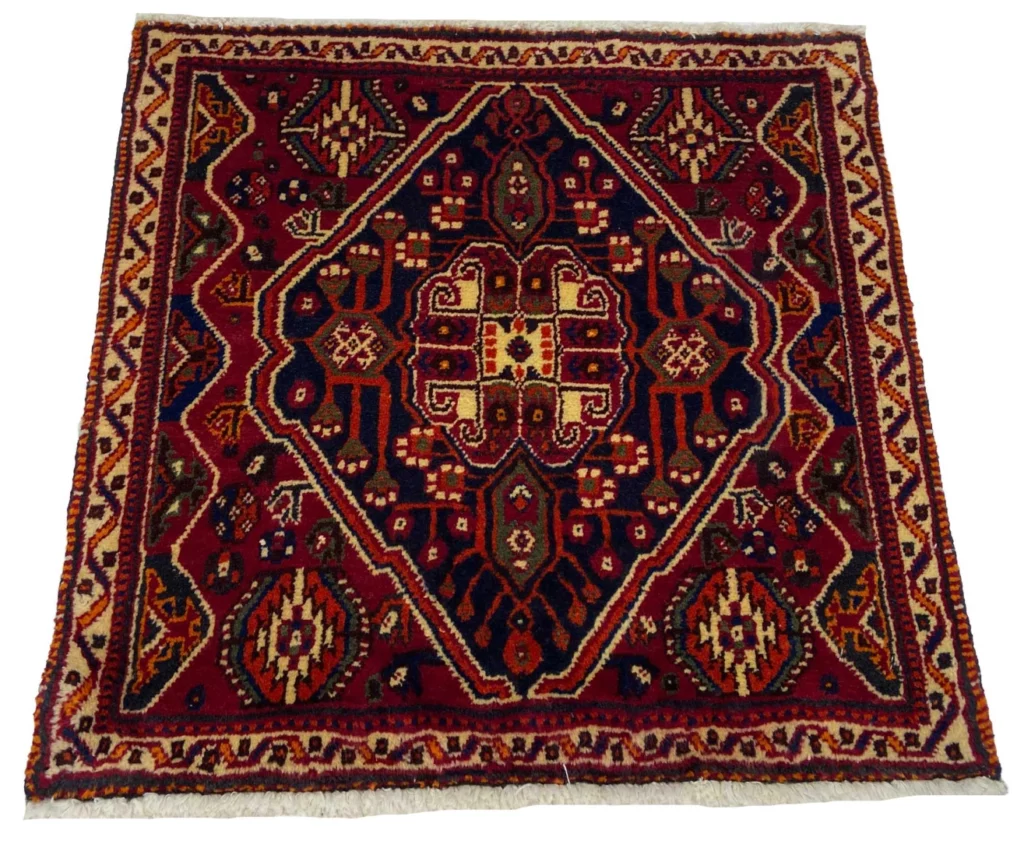 ghashghai-teppich-60-x-62-cm-250000-knoten-handgeknupft-orientteppich-1 Perserteppich Fars 60 x 62 cm Wolle handgeknüpft