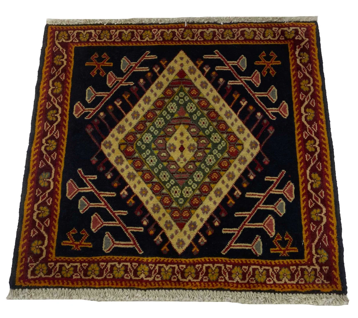 Perserteppich Ghashghai 60 x 65 cm Wolle handgeknüpft