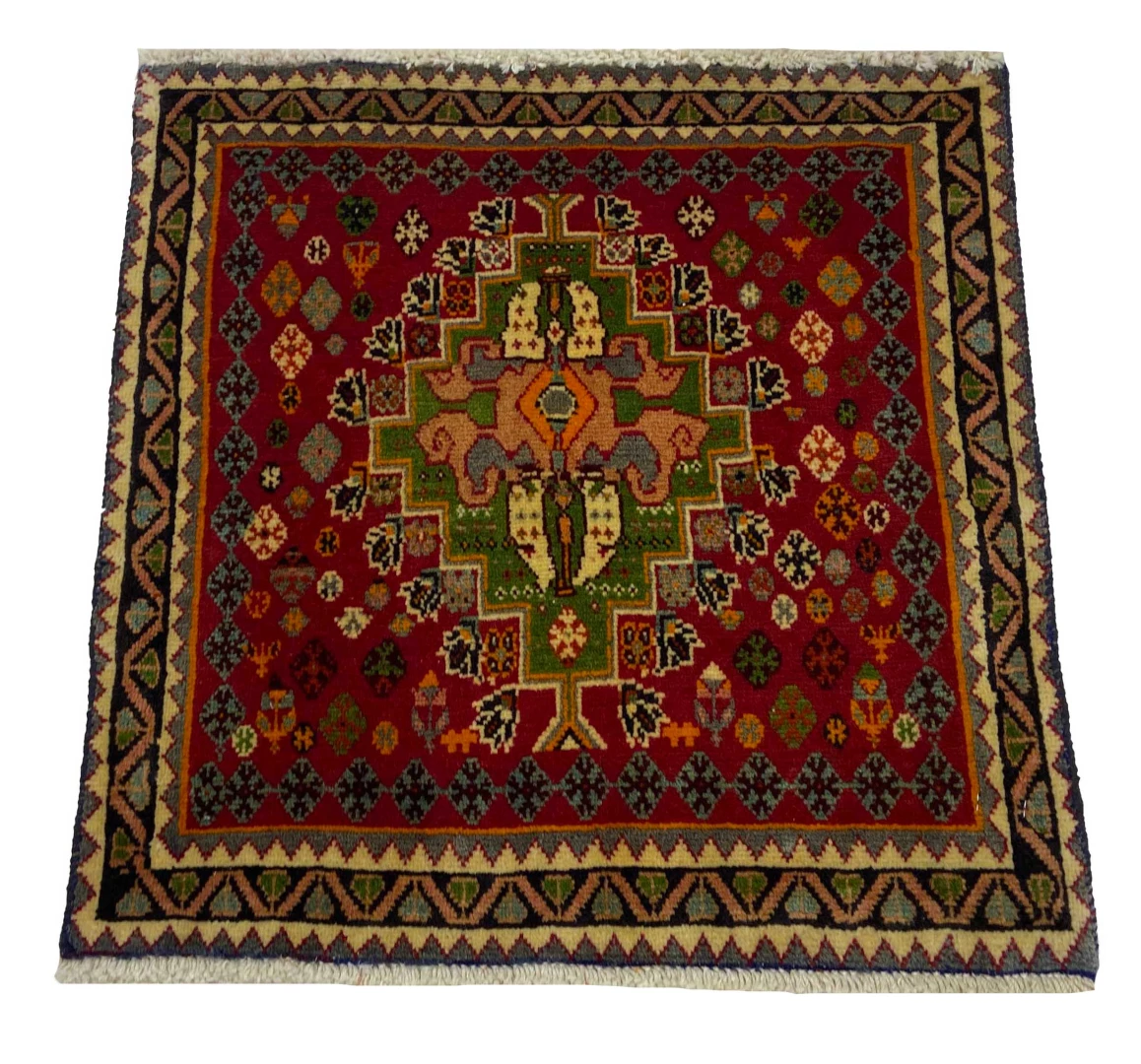 Perserteppich Fars 62 x 60 cm Wolle handgeknüpft