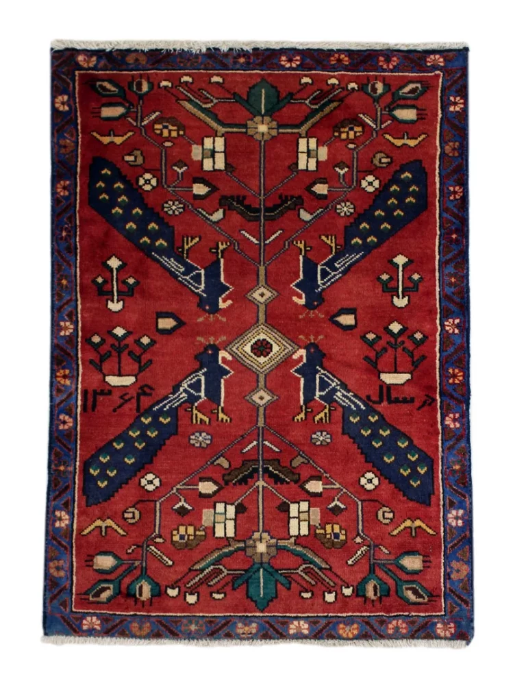 hamadan-teppich-113x80-cm-100000-knoten-handgeknupft-orientteppich Perserteppich Hamadan 113 x 80 cm Wolle handgeknüpft