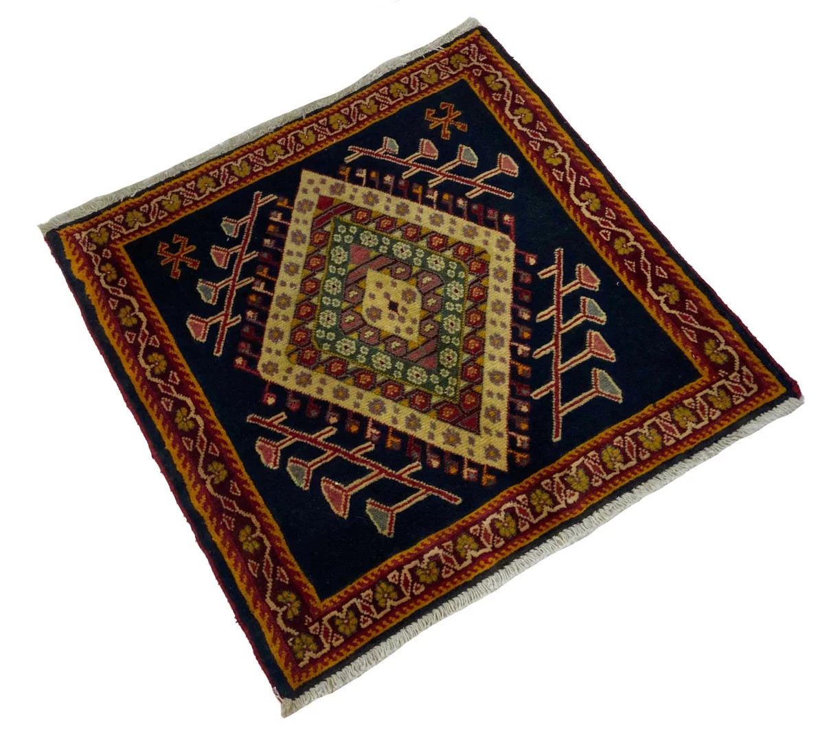 Perserteppich Ghashghai 62x65 cm Wolle handgeknüpft