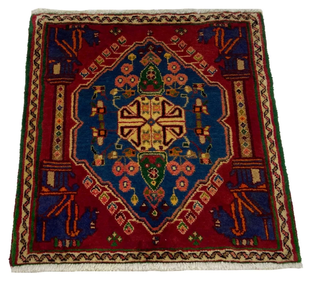 Perserteppich Ghashghai 63 x 61 cm Wolle handgeknüpft