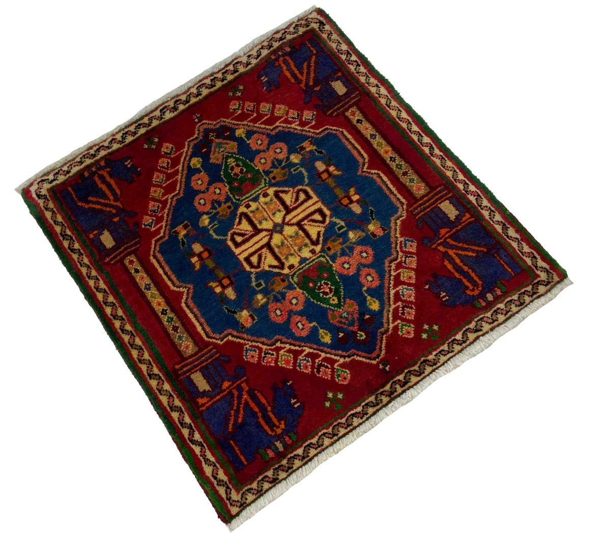 Perserteppich Ghashghai 63 x 61 cm Wolle handgeknüpft