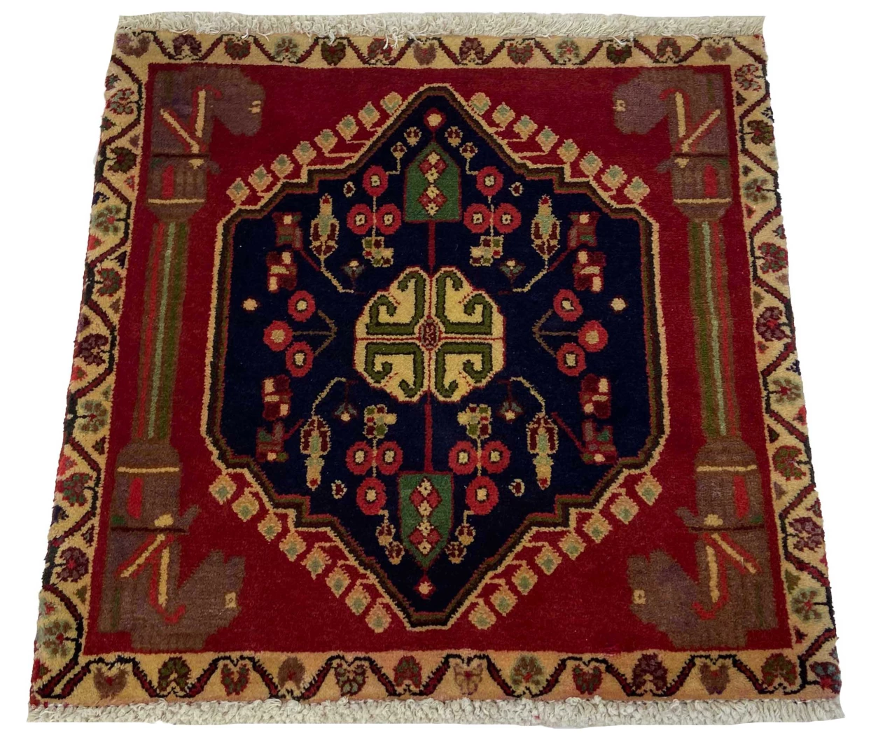 Perserteppich Ghashghai 63 x 64 cm Wolle handgeknüpft