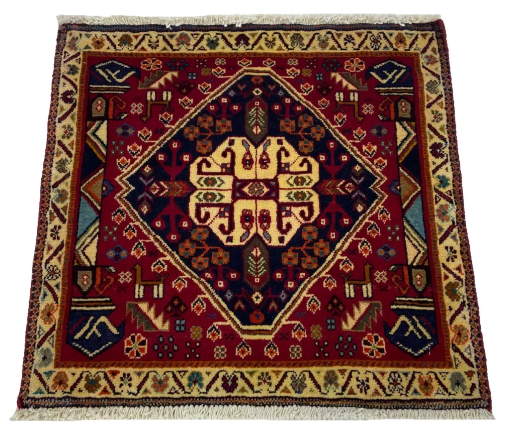 Perserteppich Ghashghai 63 x 65 cm Wolle handgeknüpft