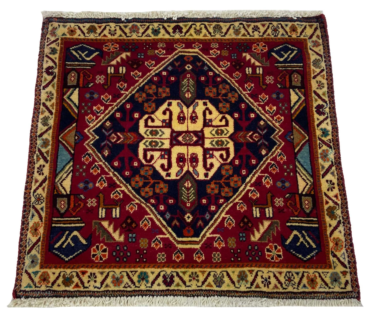 Perserteppich Ghashghai 63 x 65 cm Wolle handgeknüpft