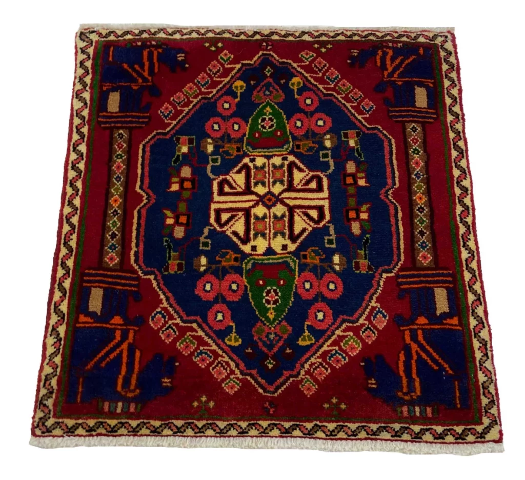 Perserteppich Ghashghai 64 x 60 cm Wolle handgeknüpft
