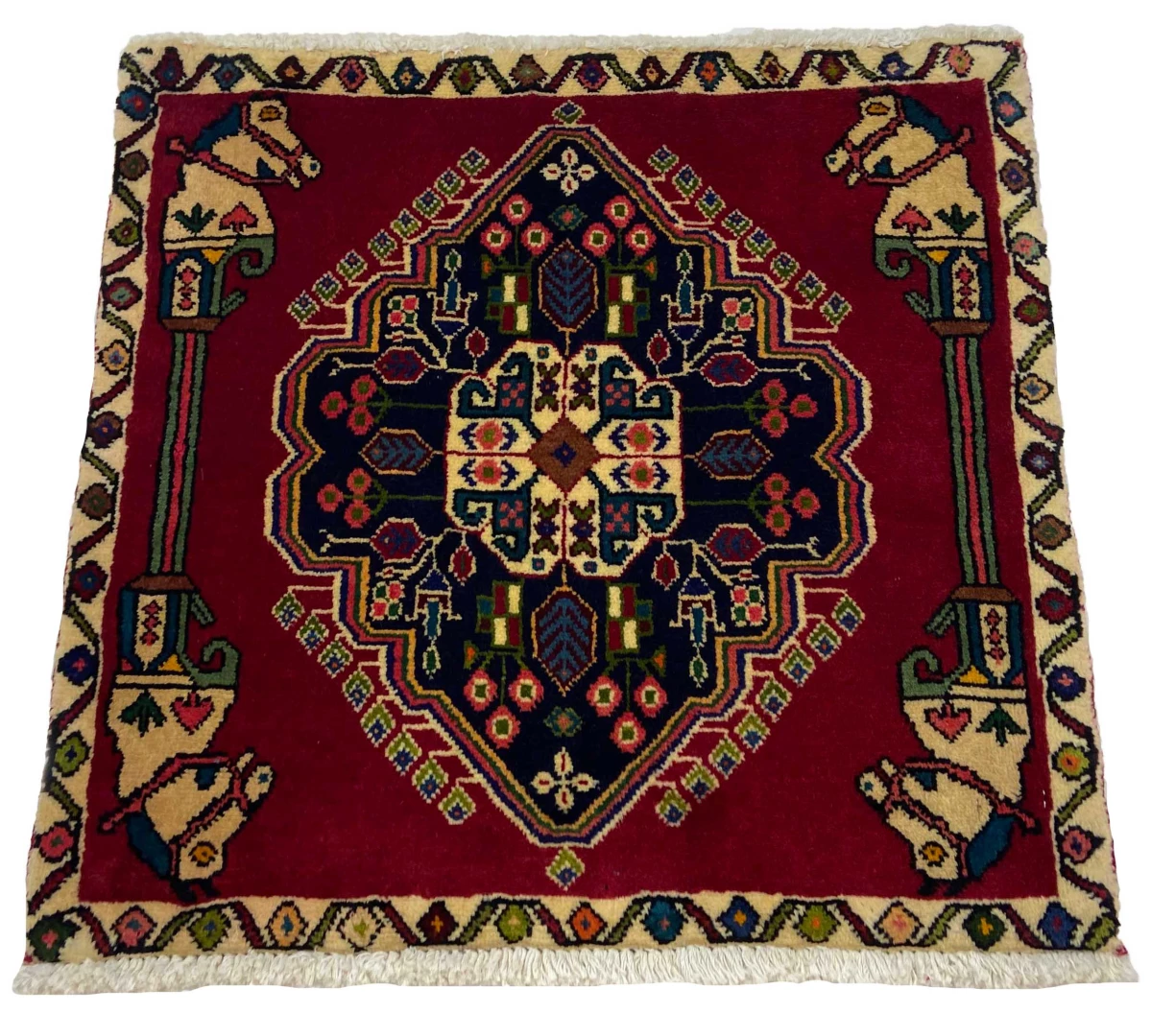 ghashghai-orientteppich-64-x-67-cm-180000-knoten-m-handgeknupft-1 Perserteppich Fars 64 x 67 cm Wolle handgeknüpft