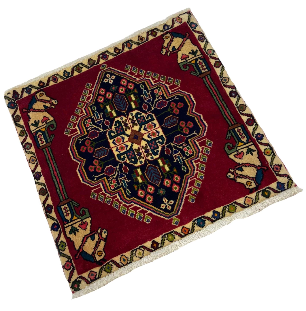 ghashghai-orientteppich-64-x-67-cm-180000-knoten-m-handgeknupft-2 Perserteppich Fars 64 x 67 cm Wolle handgeknüpft