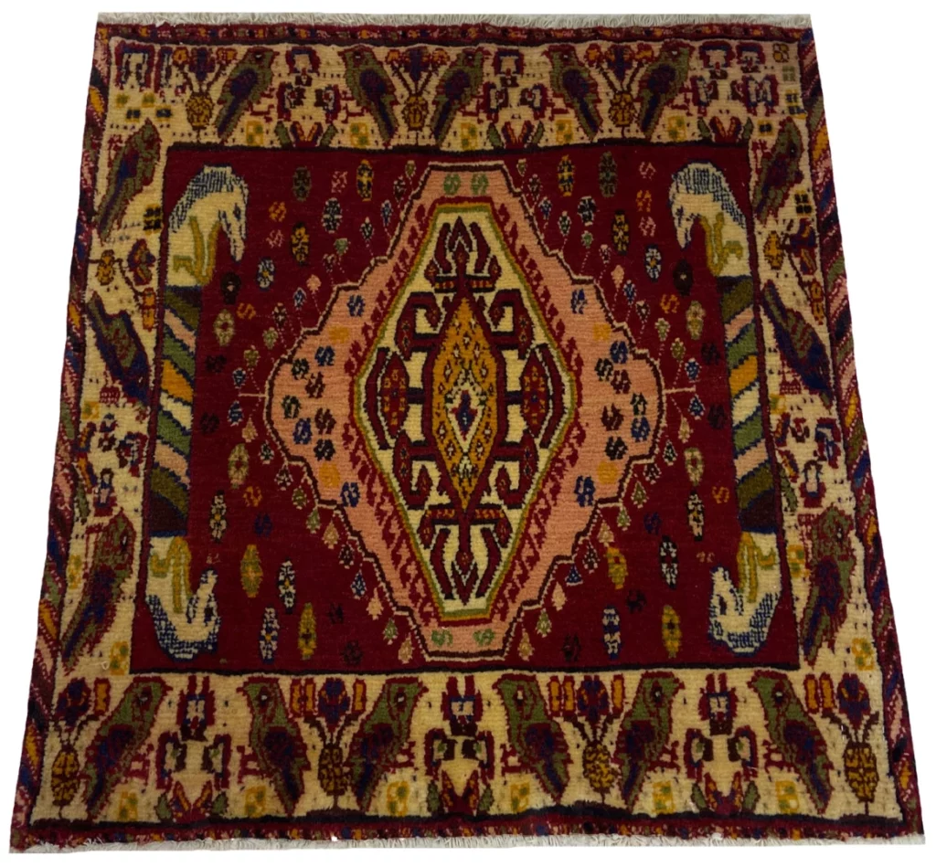 Perserteppich Fars 65 x 61 cm Wolle handgeknüpft