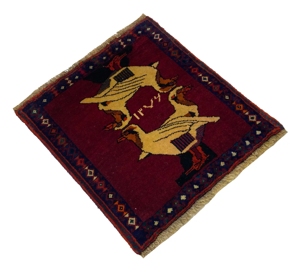 Perserteppich Ghashghai 65 x 62 cm Wolle handgeknüpft