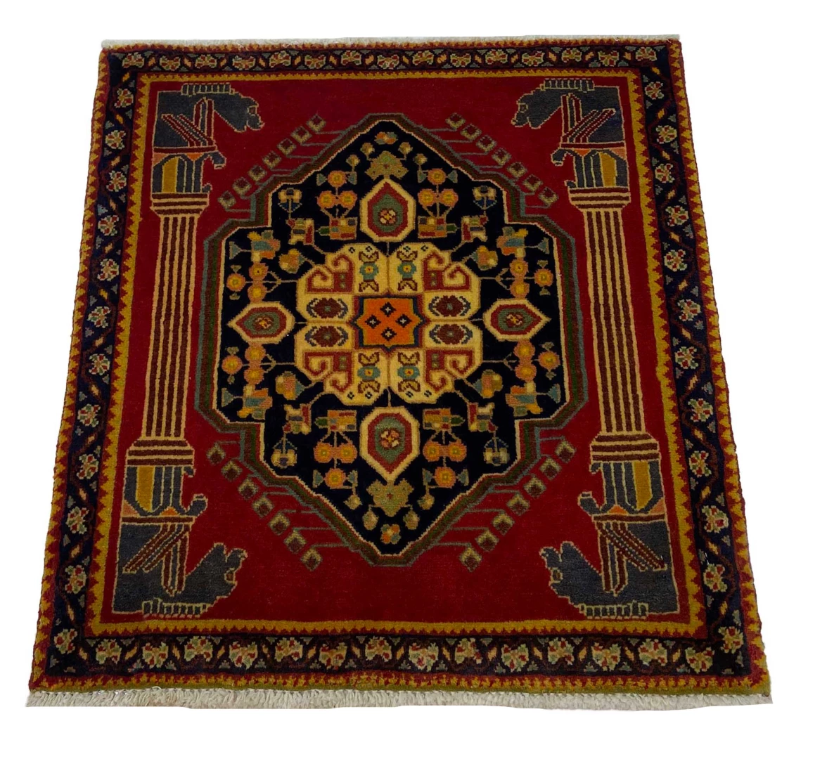 Perserteppich Fars 65 x 64 cm Wolle handgeknüpft