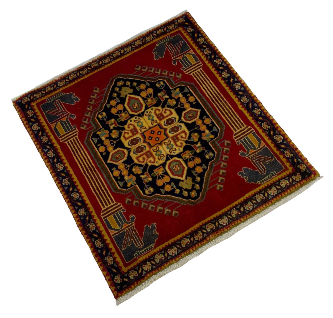 Perserteppich Fars 65 x 64 cm Wolle handgeknüpft
