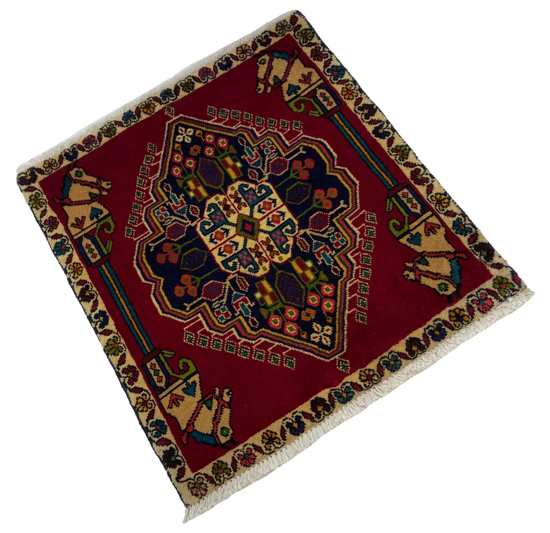 Perserteppich Ghashghai 67 x 62 cm Wolle handgeknüpft