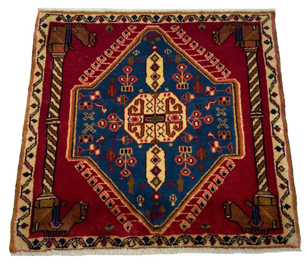 Perserteppich Ghashghai 67 x 70 cm Wolle handgeknüpft