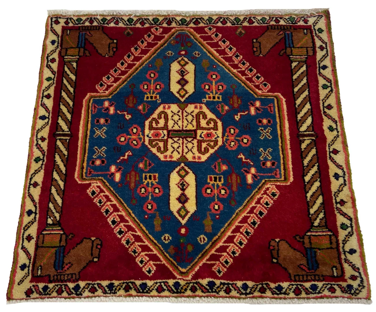 Perserteppich Ghashghai 67 x 70 cm Wolle handgeknüpft