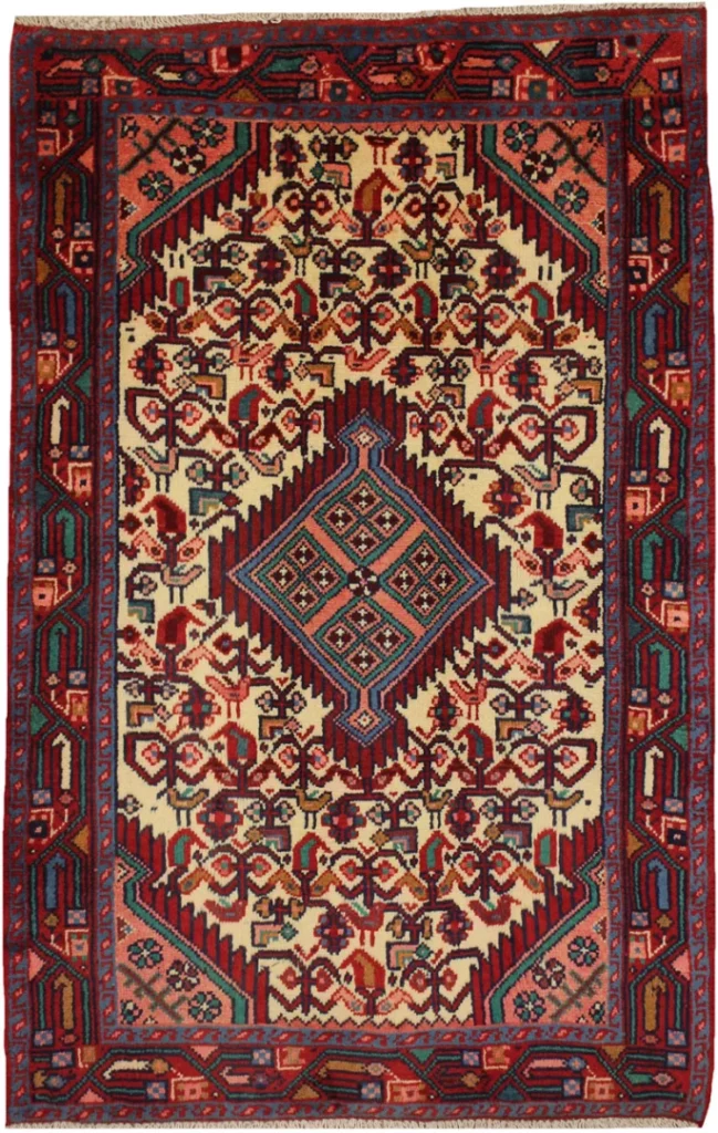Perserteppich Hamadan 122 x 80 cm Wolle handgeknüpft