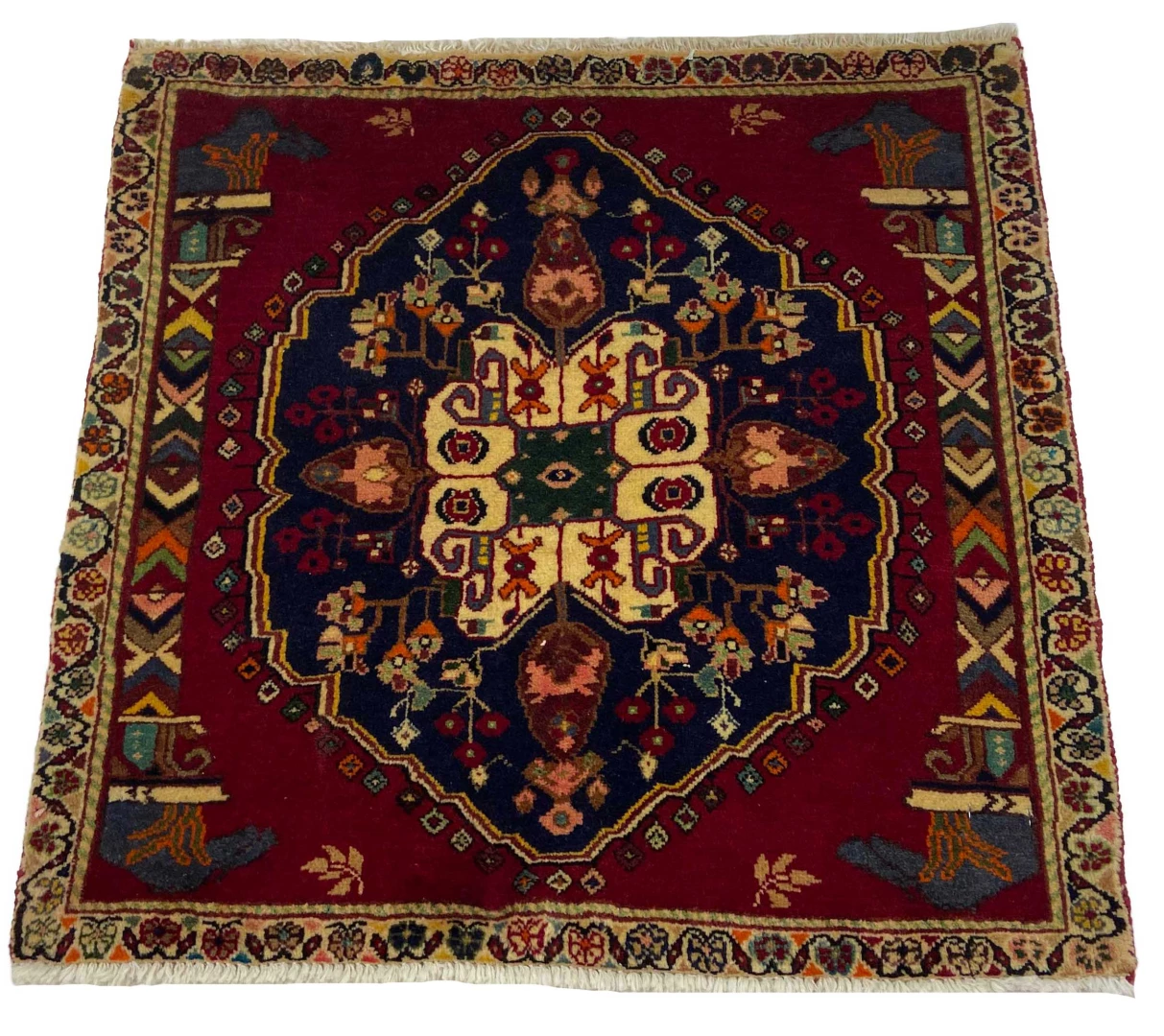 Perserteppich Fars 70 x 70 cm Wolle handgeknüpft