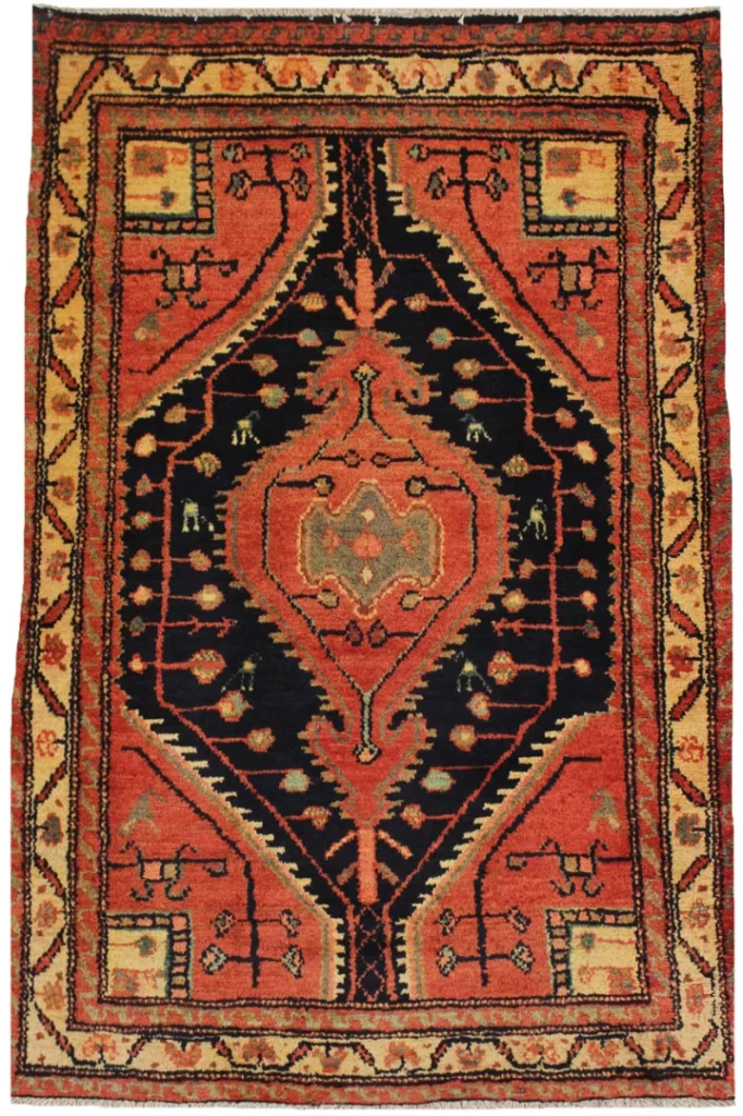 Perserteppich Hamadan 130 x 88 cm Wolle handgeknüpft