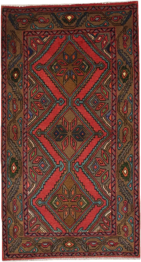 Perserteppich Hamadan 134x75 cm Wolle handgeknüpft