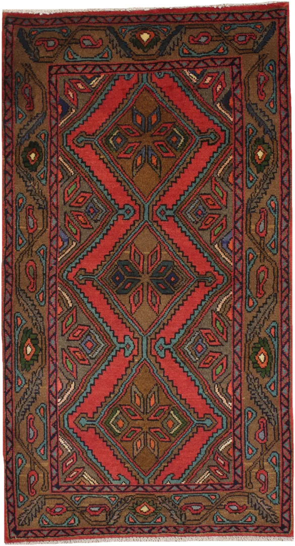 Perserteppich Hamadan 134x75 cm Wolle handgeknüpft
