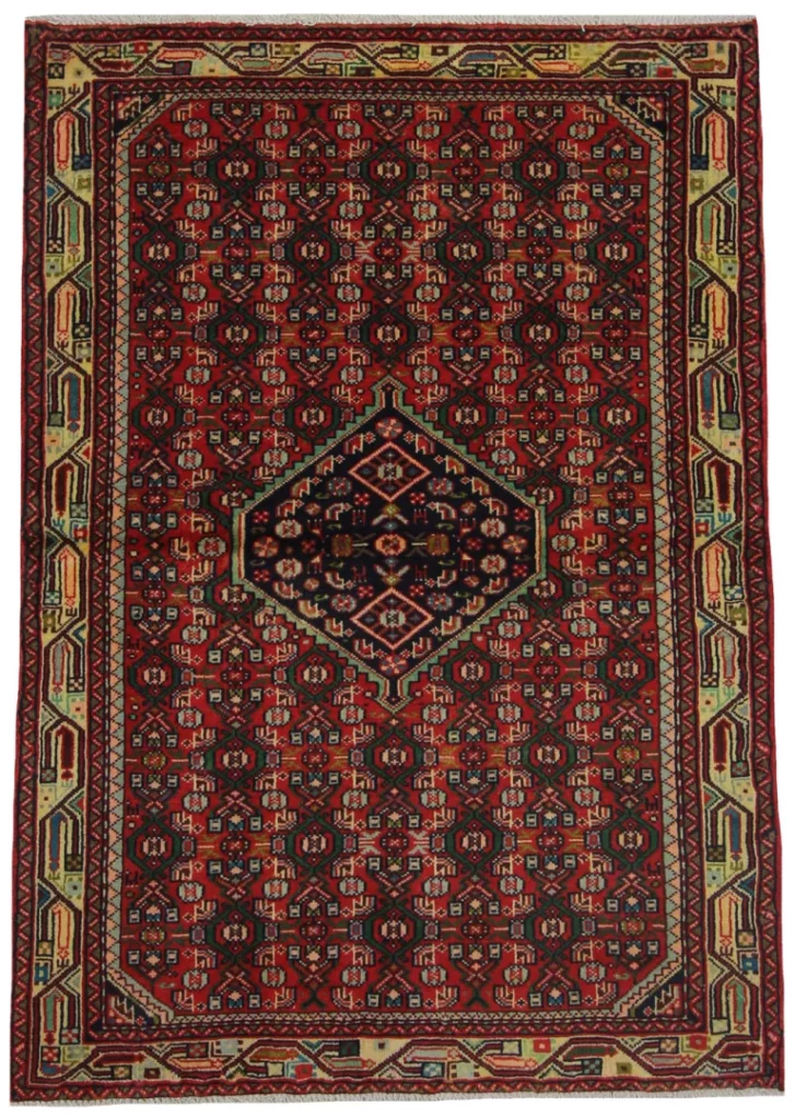Perserteppich Hamadan 140 x 100 cm Wolle handgeknüpft