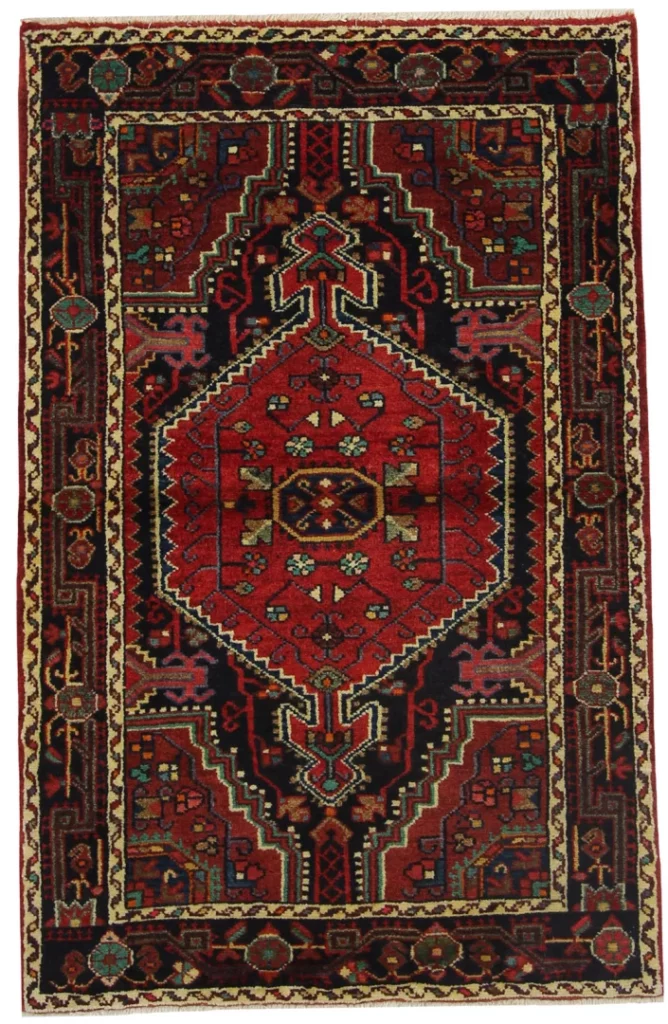 Perserteppich Hamadan 140 x 90 cm Wolle handgeknüpft