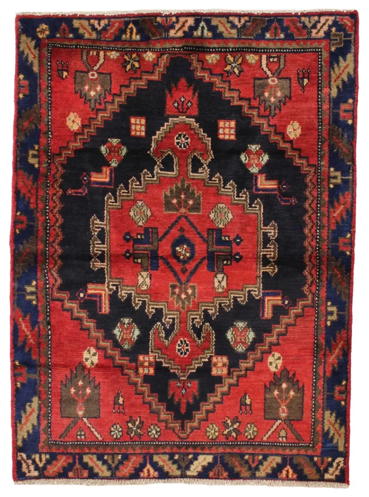 Perserteppich Hamadan 142 x 105 cm Wolle handgeknüpft