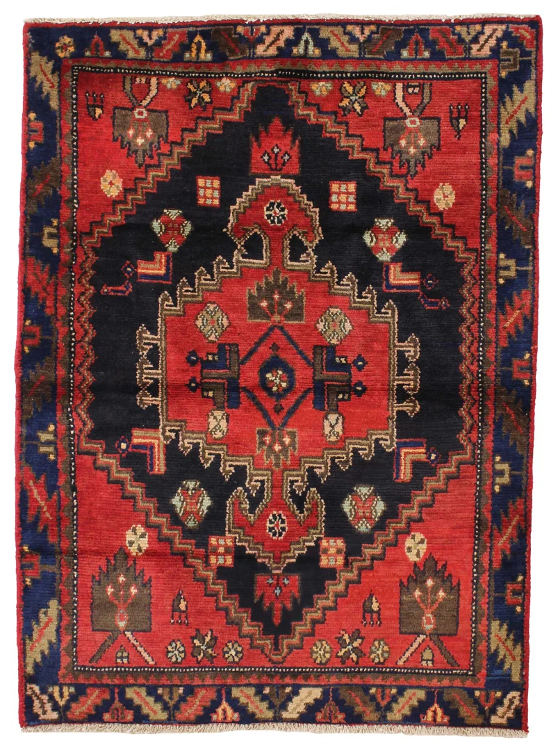 Perserteppich Hamadan 142 x 105 cm Wolle handgeknüpft