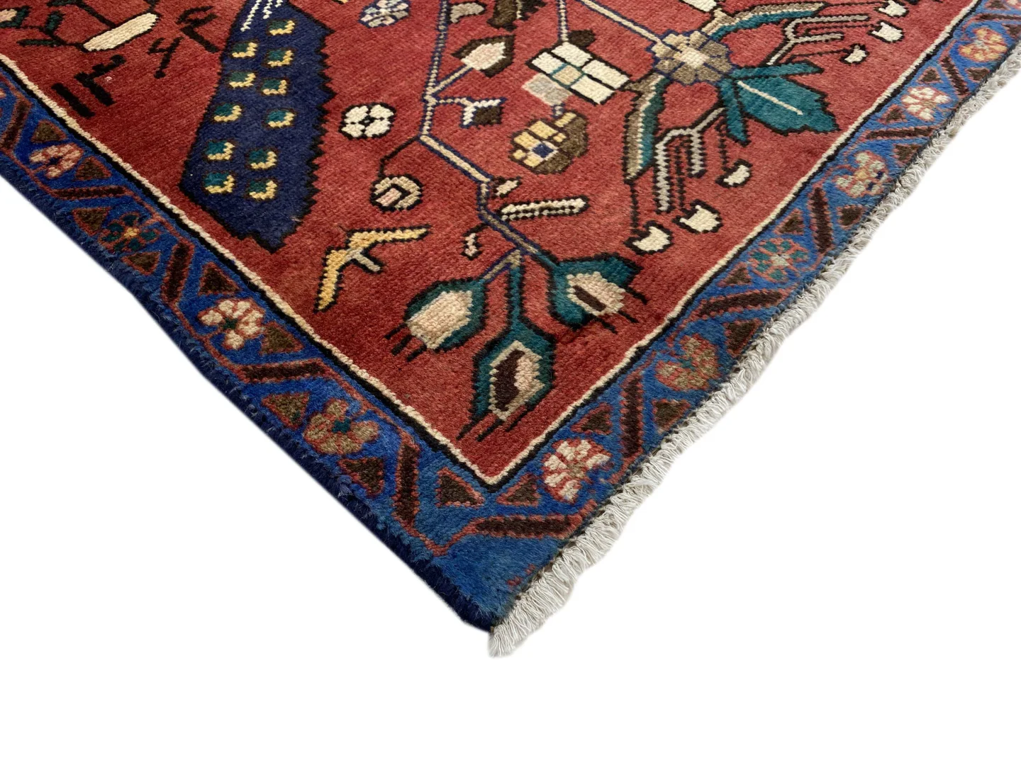hamadan-teppich-113x80-cm-100000-knoten-handgeknupft-orientteppich-3 Perserteppich Hamadan 113 x 80 cm Wolle handgeknüpft