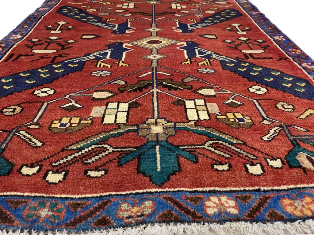 hamadan-teppich-113x80-cm-100000-knoten-handgeknupft-orientteppich-4 Perserteppich Hamadan 113 x 80 cm Wolle handgeknüpft