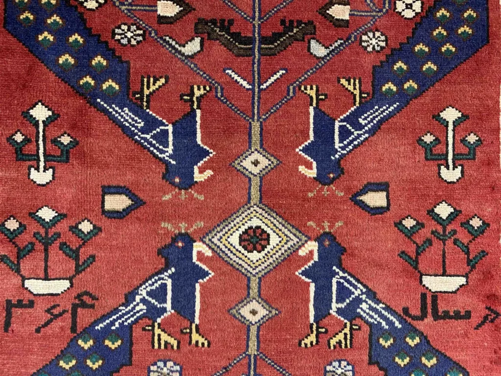 hamadan-teppich-113x80-cm-100000-knoten-handgeknupft-orientteppich-5 Perserteppich Hamadan 113 x 80 cm Wolle handgeknüpft