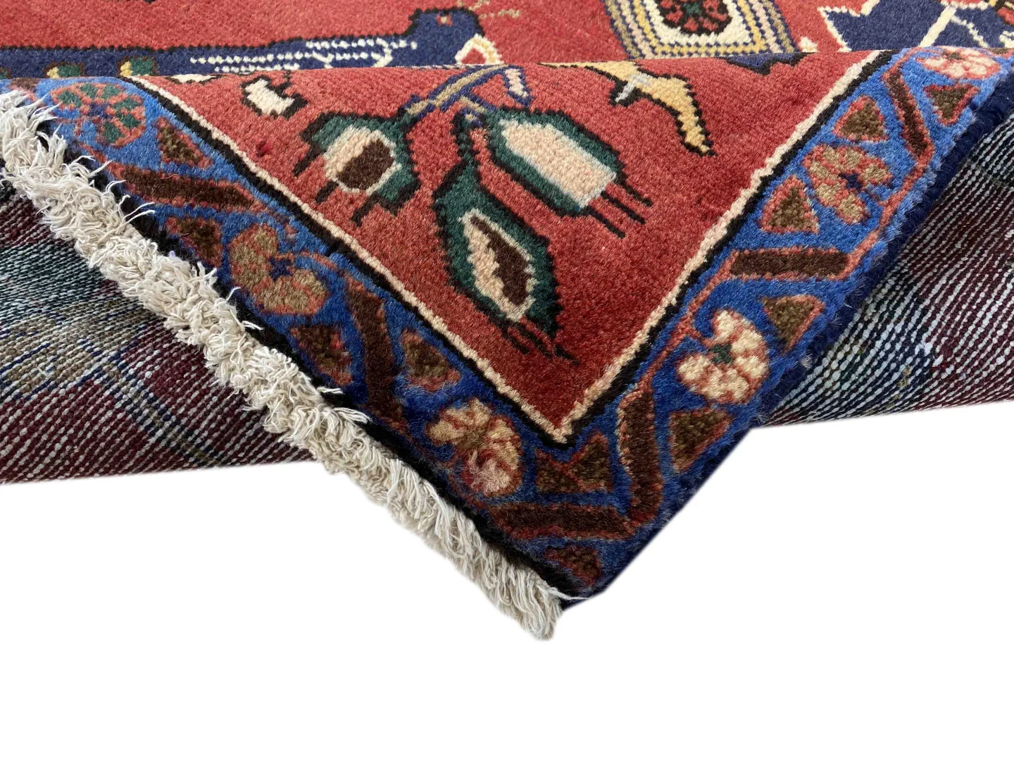 hamadan-teppich-113x80-cm-100000-knoten-handgeknupft-orientteppich-6 Perserteppich Hamadan 113 x 80 cm Wolle handgeknüpft
