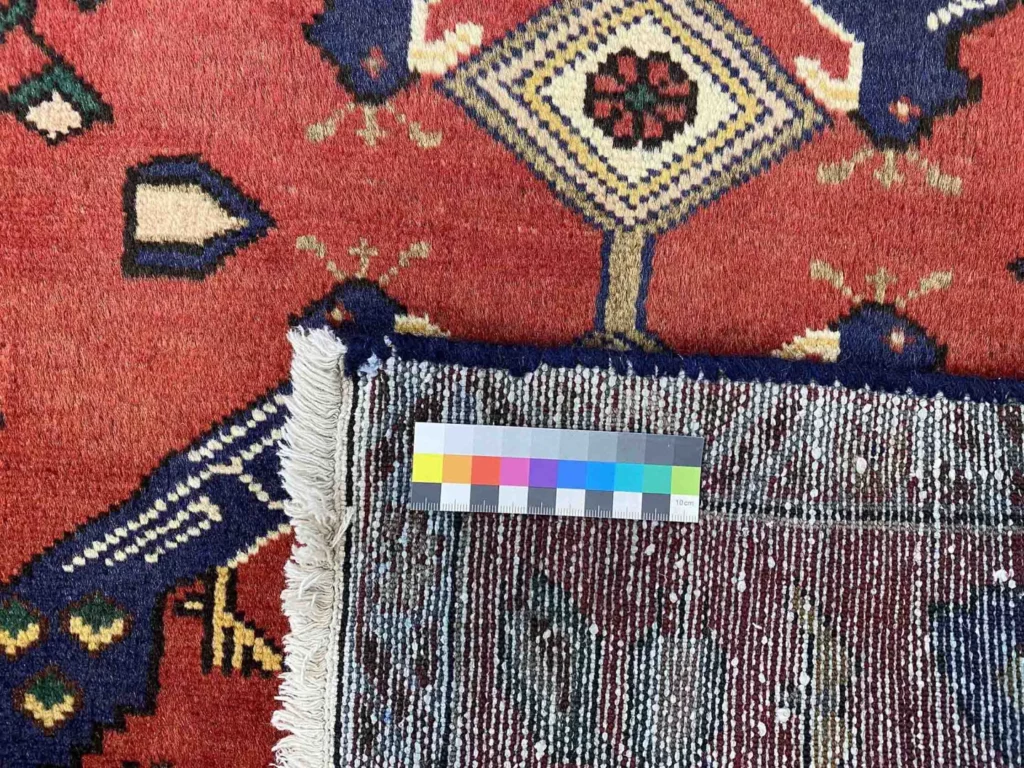 hamadan-teppich-113x80-cm-100000-knoten-handgeknupft-orientteppich-7 Perserteppich Hamadan 113 x 80 cm Wolle handgeknüpft