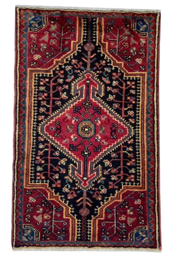Perserteppich Hamadan 95x60 cm Wolle handgeknüpft