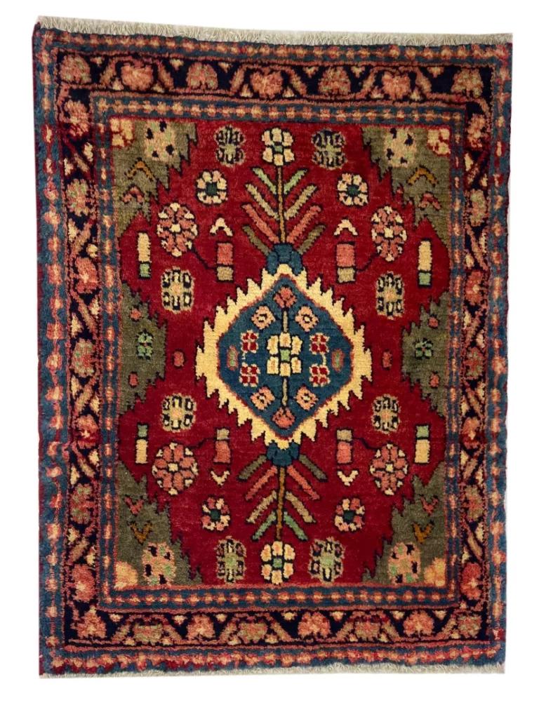 Perserteppich Hamadan 95 x 72 cm Wolle handgeknüpft