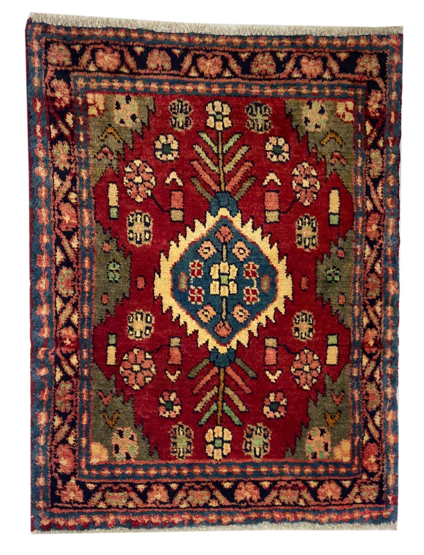 Perserteppich Hamadan 95 x 72 cm Wolle handgeknüpft