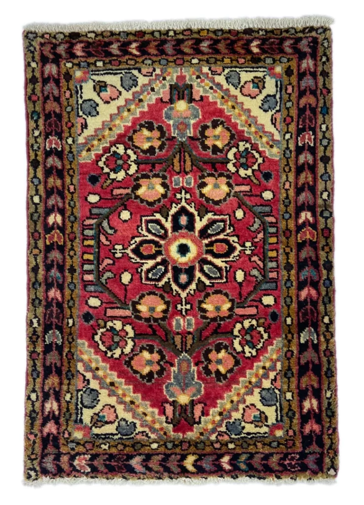 Perserteppich Hamadan 97 x 68 cm Wolle handgeknüpft