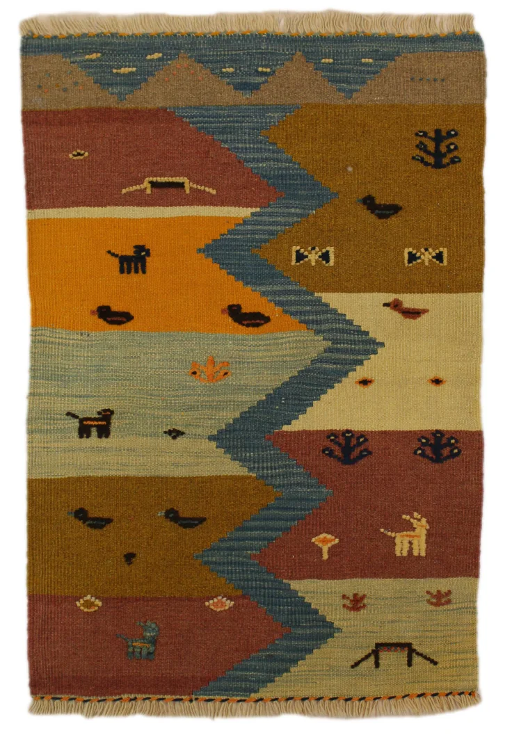 Orientteppich Fars 118 x 78 cm Wolle handgewebt