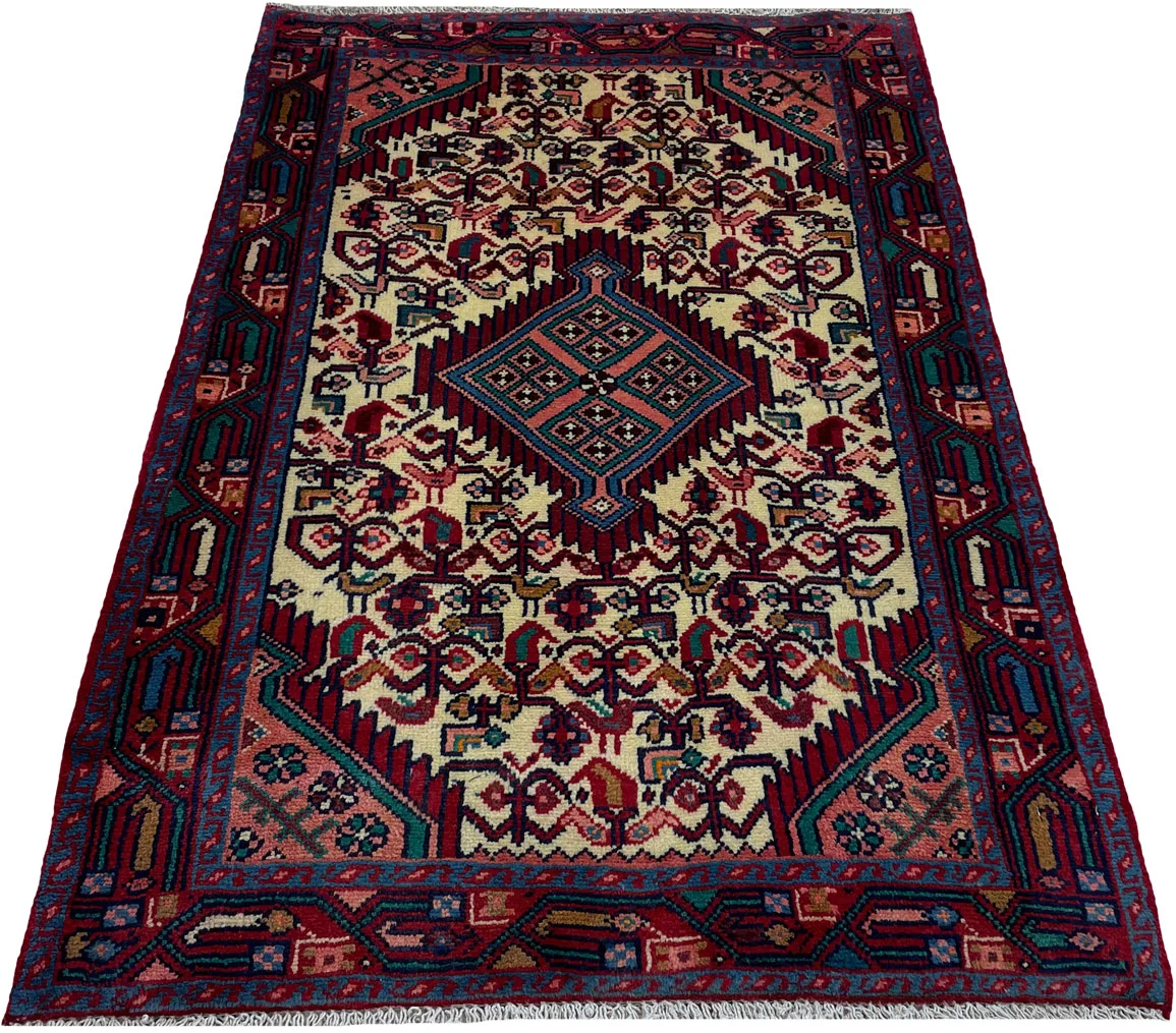 Perserteppich Hamadan 122 x 80 cm Wolle handgeknüpft