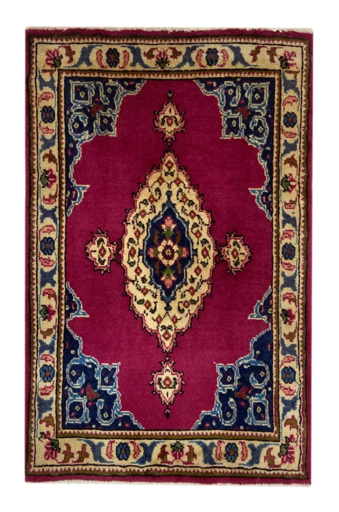 Perserteppich Kerman 100 x 65 cm Baumwolle handgeknüpft