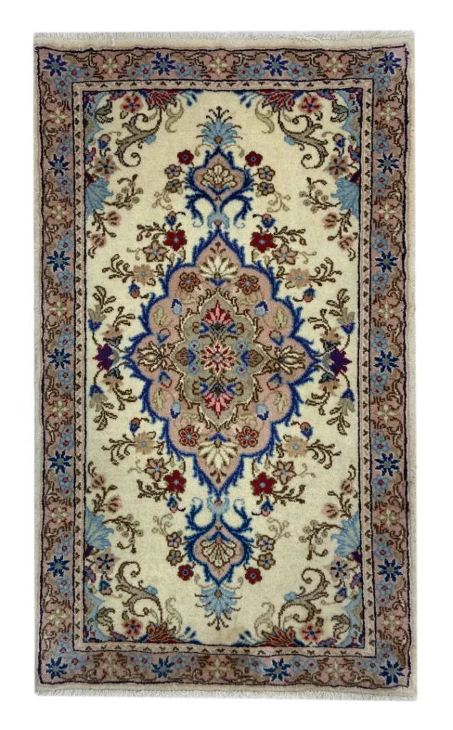 Perserteppich Kerman 120 x 72 cm Baumwolle handgeknüpft