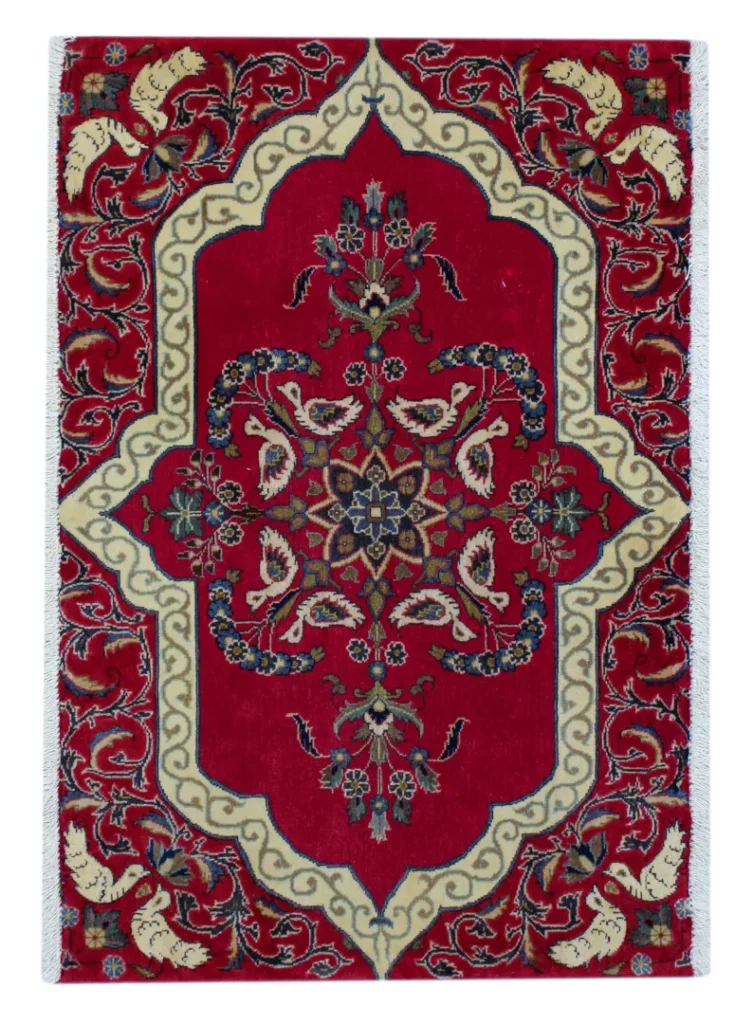 Perserteppich Keshan 100 x 67 cm Wolle handgeknüpft